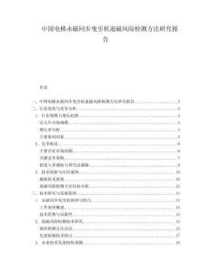 中国电梯永磁同步曳引机退磁风险检测方法研究报告.docx