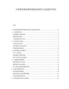 中国番茄酱消费者满意度调查与品质提升研究.docx