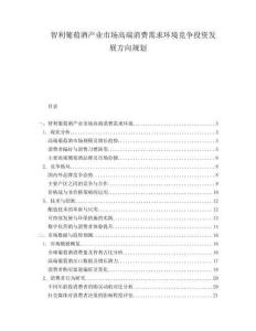 智利葡萄酒产业市场高端消费需求环境竞争投资发展方向规划.docx