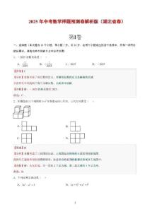 2025 年中考数学押题预测卷解析版（湖北省卷）