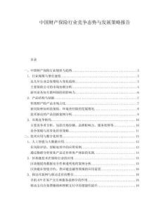 中国财产保险行业竞争态势与发展策略报告.docx