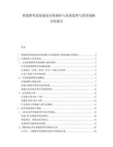 智能照明系统建设市场调研与发展趋势与投资战略分析报告.docx