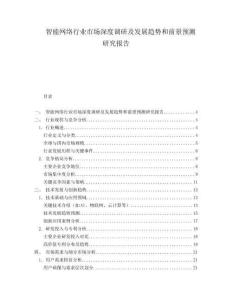 智能网络行业市场深度调研及发展趋势和前景预测研究报告.docx
