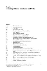 光伏发电系统优化Optimization of Photovoltaic Power Systems2Modeling of Solar Irradiance and Cells