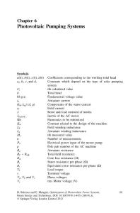 光伏发电系统优化Optimization of Photovoltaic Power Systems6Photovoltaic Pumping Systems