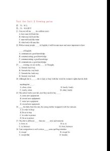 高中英語 Test for Unit 2 Growing pains課件 牛津版必修1＆