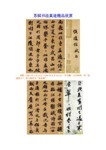 苏轼书法真迹精品欣赏