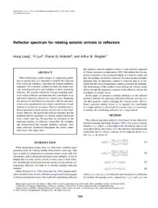 Reflector spectrum for relating seismic arrivals to reflectors
