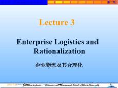 供应链物流管理 03 Enterprise Logistics and Rationalization