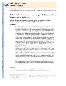 Early renal denervation prevents development of hypertension in
