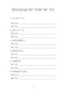 改把字被字句