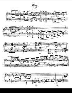 舒曼 快板 b小调 Allegro Op8 Schumann 钢琴谱