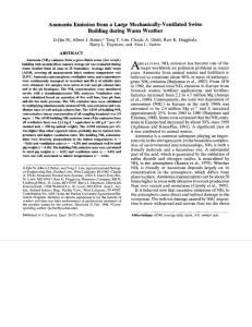 Ammonia Emission from a Large Mechanically-Ventilated Swine Building during Warm Weather