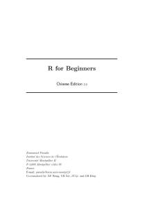 R for beginners