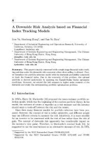 A Downside Risk Analysis based on Financial index tracking models