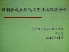 李大尚  煤制天然气工艺技术经济分析