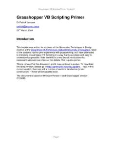 Grasshopper--VB編程建模2