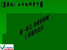 苏教版小学科学五年级下册《斜坡的启示》课件