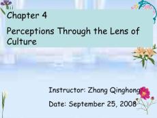 跨文化交际 Perceptions Through the Lens of Culture