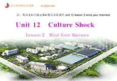 高一英语北师大版必修4 精品训练课件 unit 12 lesson 2 mind your manners