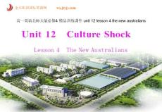 高一英语北师大版必修4 精品训练课件 unit 12 lesson 4 the new australians