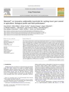 新的殺蟲劑對刺吸式昆蟲的影響