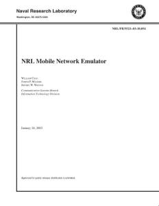 免费开源系统级网络仿真平台 NRL Mobile Network Emulator