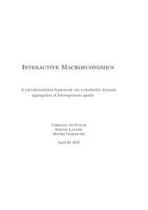 Interactive Macroeconomics A microfoundation framework via a stochastic dynamic 2010