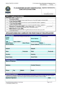 F3.13b MARITIME SECURITY IDENTIFICATION CARD ...