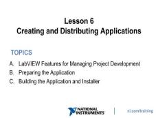 Lesson 6 - Creating and Distributing Executables