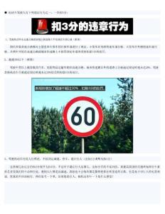 详解2013新交规中扣3分的违章行为