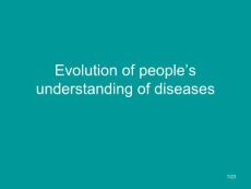 Evolution of people´s understanding of diseases