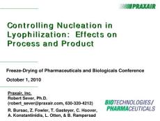 ControllingNucleationInLyophilization