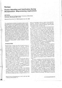 protein denature and refolding in the bioseparation process