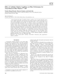 20110310 Jizhong Effect of Antibody Solution Conditions on Filter Performance