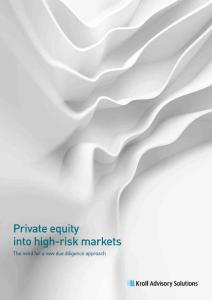 Private equity into high-risk markets for past 2012