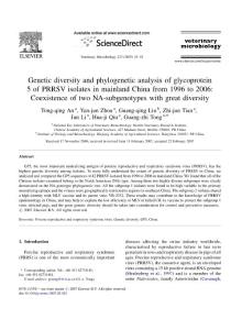 Genetic diversity and phylogenetic analysis of glycoprotein