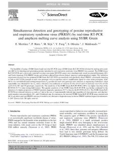 Simultaneous detection and genotyping of porcine reproductive