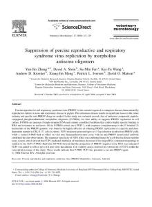 Suppression of porcine reproductive and respiratory