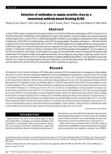 Detection of antibodies to equine arteritis virus by a monoclonal antibody-based blocking ELISA.