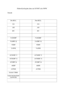 Form for Electrophysiological data of AVNRT or WPW