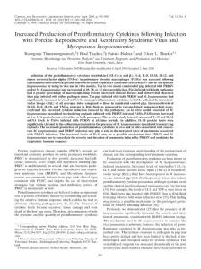 Increased Production of Proinflammatory Cytokines following Infection with Porcine Reproductive and Respiratory Syndrome Virus and Mycoplasma hyopneumoniae