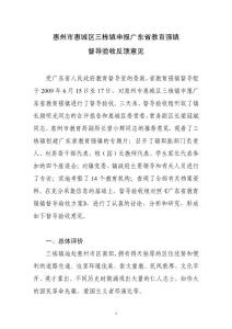 對惠州市惠城區(qū)三棟鎮(zhèn)申報廣東省教育強鎮(zhèn)督導驗收反饋 b...b - 十七大專題