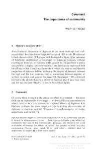 the importance of community