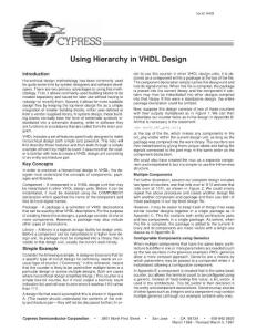 在VHDL中使用層次設計（Cypress）