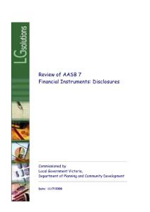AASB 7 - Financial Instruments Disclosures
