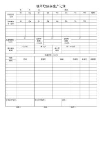 萃取除杂生产记录Microsoft Excel 工作表