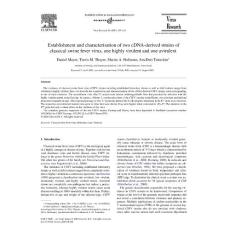 Establishment and characterisation of two cDNA-derived strains of classical swine fever virus  one highly virulent and one avirulent