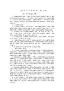 初中化学教研组工作总结
