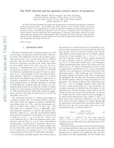 The WAY theorem and the quantum resource theory of asymmetry